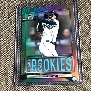 Josh Lowe RC 2022 Topps Bowman Platinum Rookie Card-Tampa Bay Rays SP Insert